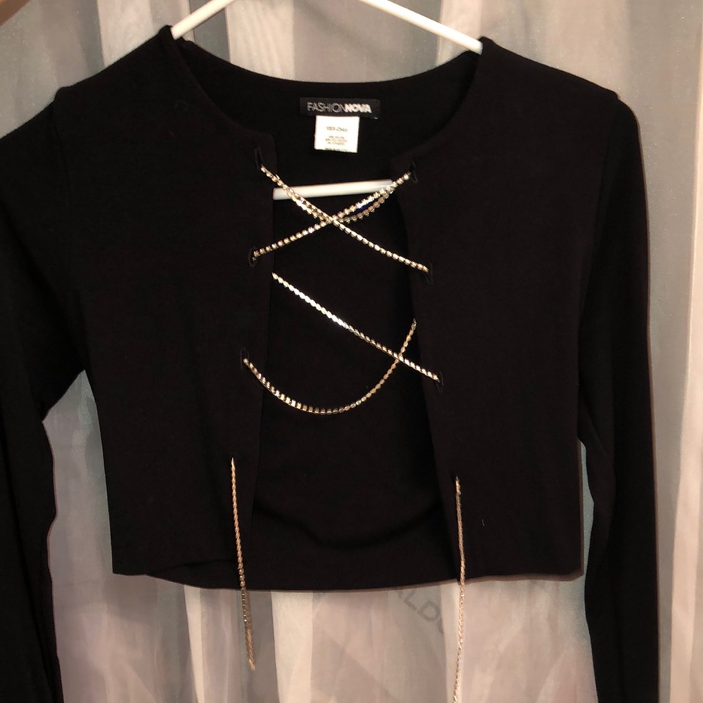 Fashion nova party starter long sleeve top